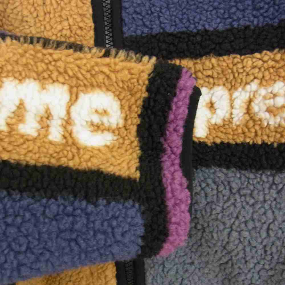 Supreme シュプリーム 20AW Reversible Colorblocked Fleece Jacket リバーシブル カラーブロッキング フリース ジャケット パープル系 M【美品】【中古】