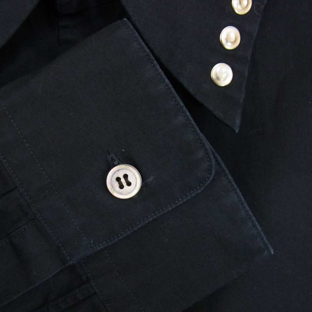 COMME des GARCONS コムデギャルソン HOMME PLUS EVER GREEN オムプリュス エバーグリーン AD2008 PS-3216 スタッズ 長袖シャツ ネイビー系 SS【中古】