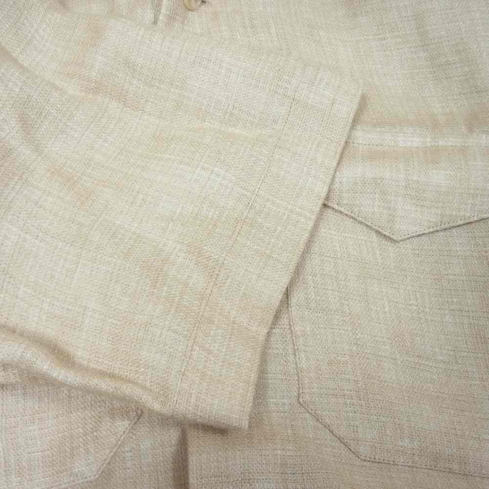 AURALEE オーラリー A20SS04WL LINEN DOUBLE FACE HALF SLEEVED SHIRTS リネン シャツ 半袖 ベージュ系【美品】【中古】