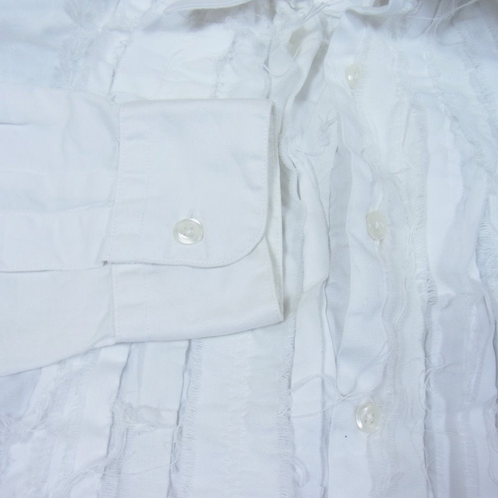 リビルドバイニードルズ RIBBON SHIRT 解体再構築 リメイク リボン シャツ ホワイト系 S【中古】