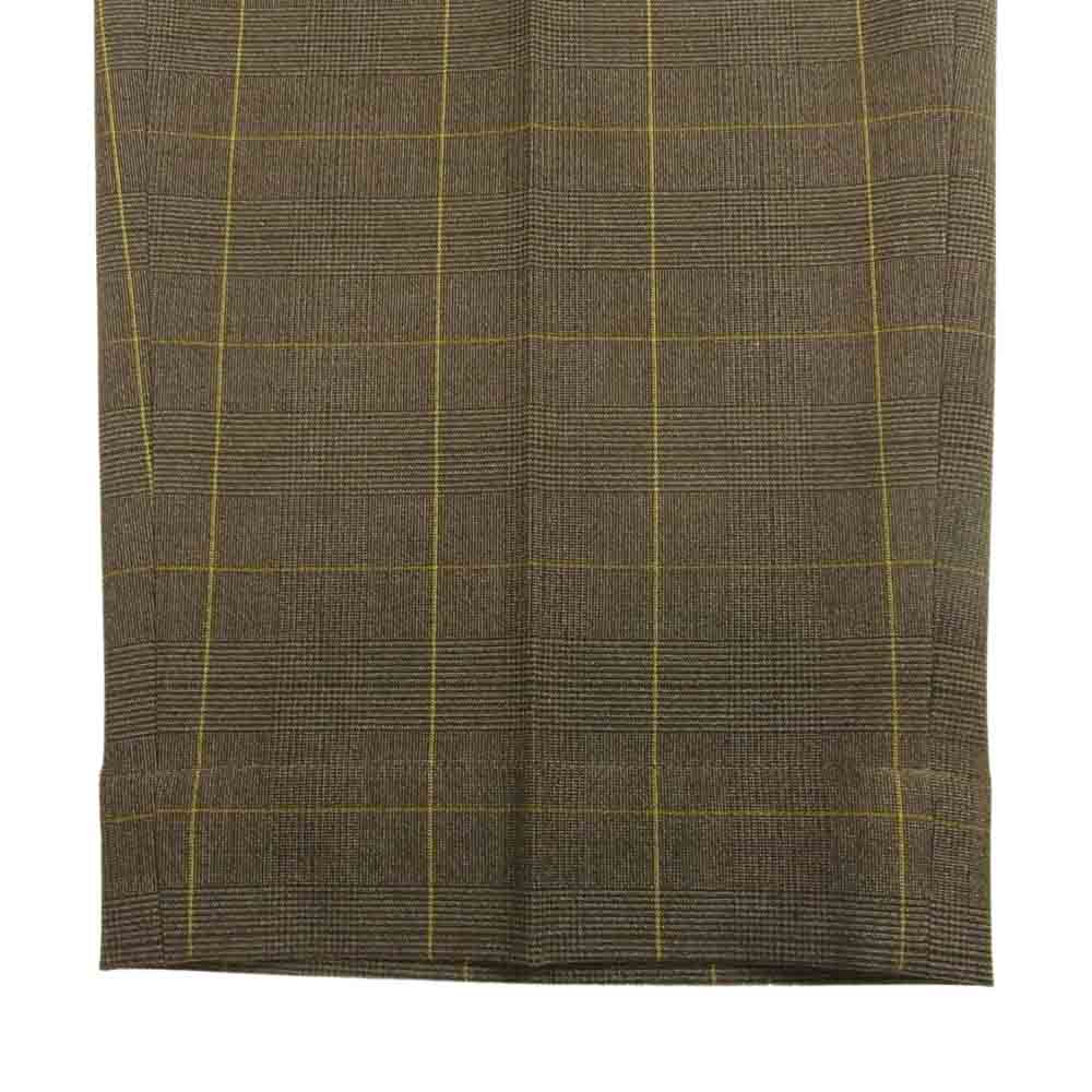WTAPS ダブルタップス 20SS 201BRDT-PTM07 TUCK TROUSERS BROWN タック トラウザーズ チェック パンツ ブラウン系 S【美品】【中古】