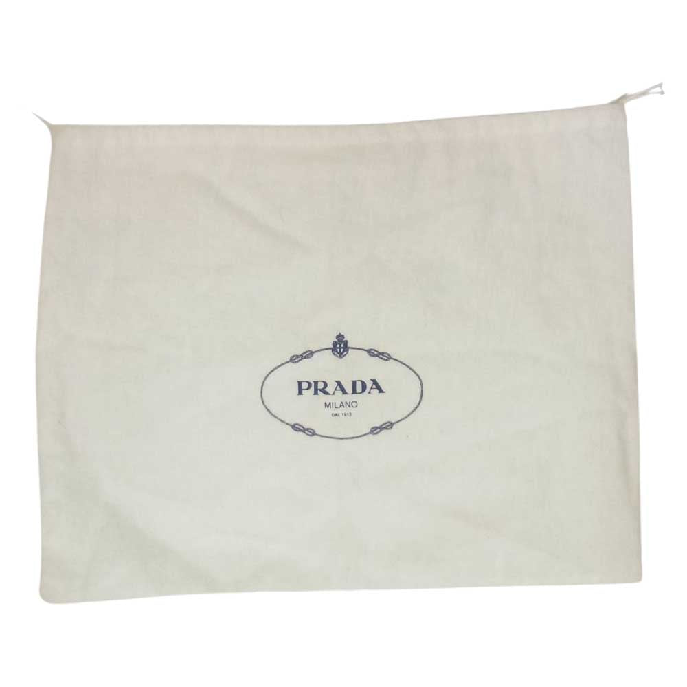 PRADA プラダ ナイロン ブローチ付き ハンドバッグ ブラウン系【中古】