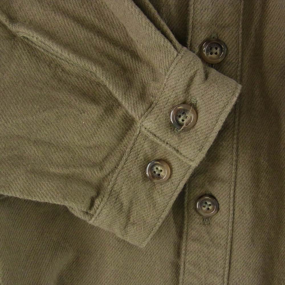 WTAPS ダブルタップス 22SS 221WVDT-SHM05 WCPO 01 LS COTTON. FLANNEL フランネル コットン 長袖 シャツ カーキ系 X 02【美品】【中古】