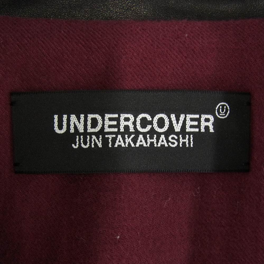 UNDERCOVER アンダーカバー UC1A4213 Leather Riders Jacket カウハイド 牛革 レザー ダブル ライダース ジャケット ブラック系 4【美品】【中古】