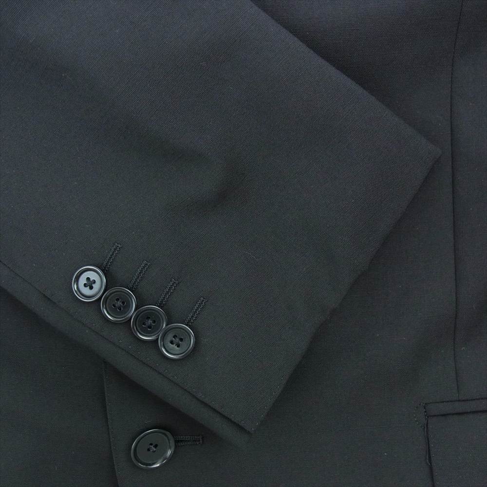 ソブリン モヘヤ混ウール フォーマット 3B セットアップ スーツ ブラック系 52 パンツサイズ52【美品】【中古】