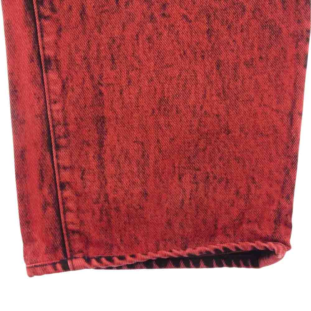 Supreme シュプリーム 20SS Washed Regular Jean ウォッシュドレギュラージーンズ バック スター 刺繍 デニムパンツ レッド ワインレッド系 34【極上美品】【中古】