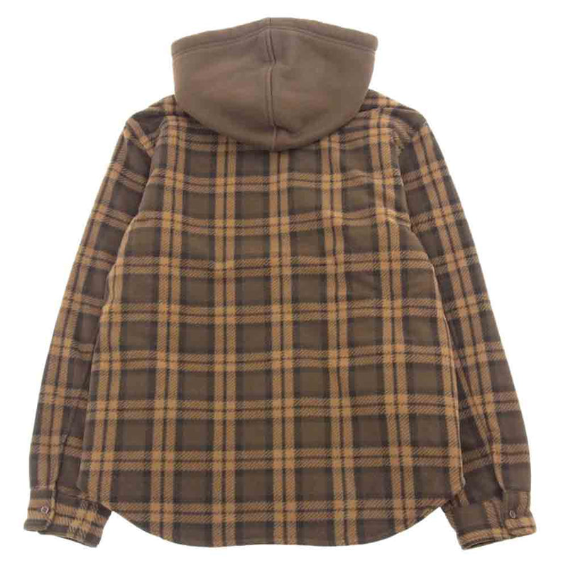 supreme  hooded plaid work shirt 新品 m