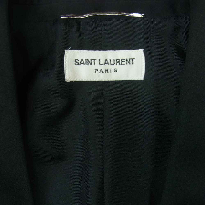 SAINT LAURENT サンローラン 2015 392913 YYL99 国内正規品 エディ期 ショールカラー スモーキング タキシード ジャケット ブラック系 48【中古】