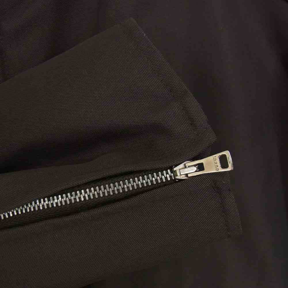 GUCCI グッチ 国内正規品 244088 Z4101 カウレザー切替 中綿 ジャケット ブルゾン ブラウン系 48【中古】