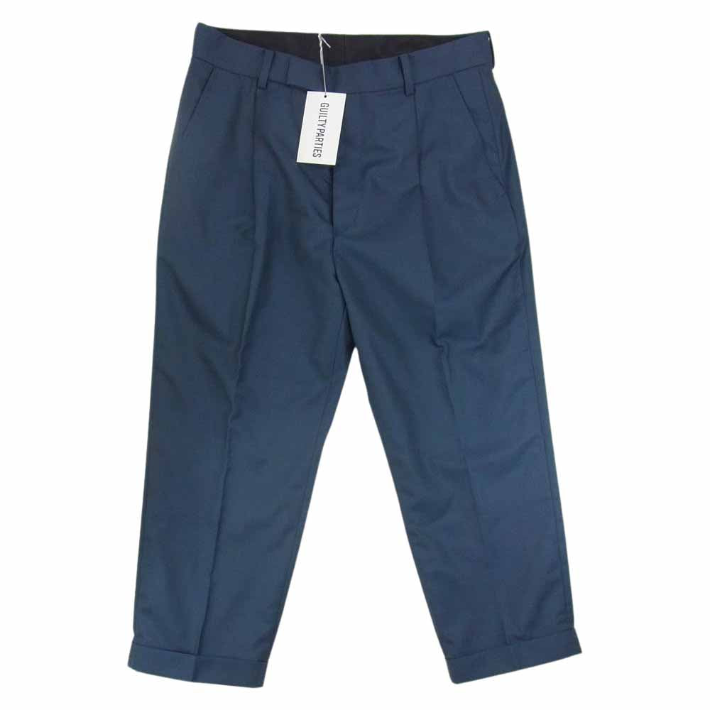 WACKO MARIA ワコマリア 21SS-WMP-TR08 GUILTY PARTIES PLEATED TROUSERS プリーツ トラウザース スラックスパンツ ネイビー系 S【美品】【中古】 WACKO MARIA ワコマリア 21SS-WMP-TR08 GUILTY PARTIES PLEATED