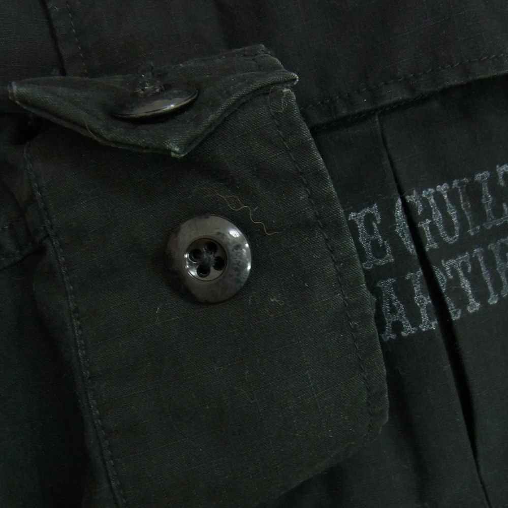 WACKO MARIA ワコマリア FATIGUE JACKET GUILTY PARTIES 加工 バックプリント ファティーグ ミリタリー ジャケット ブラック系 L【中古】