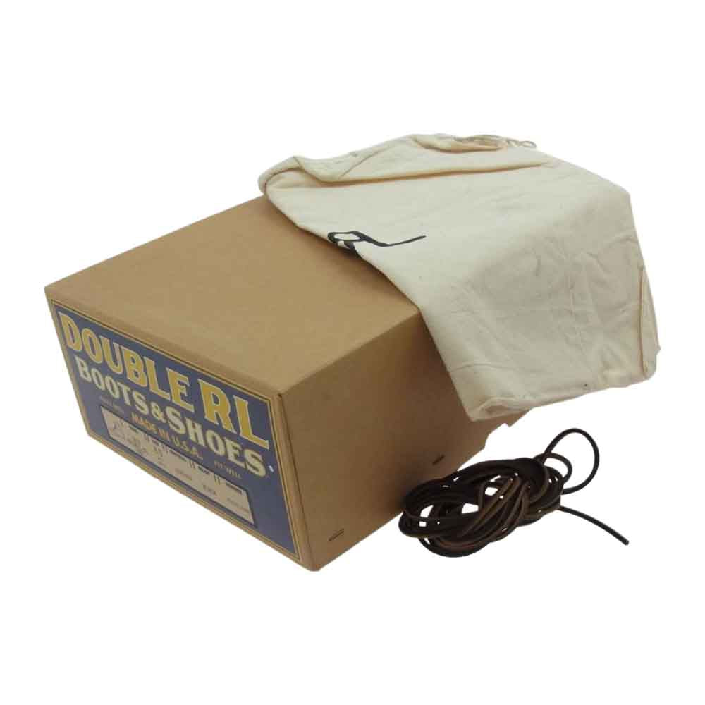 RRL ダブルアールエル 823574116002 USA製 茶芯 NEW BRUNEL モックトゥ ブーツ ブラック系 8D【新古品】【未使用】【中古】