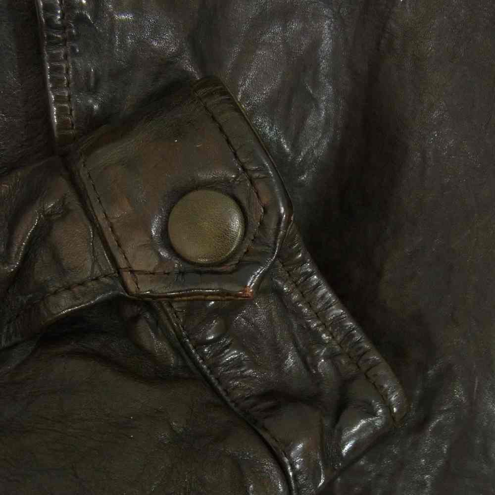 ISAMUKATAYAMA BACKLASH イサムカタヤマバックラッシュ 1842-05 フレンチショルダー 製品染め ショールカラー レザージャケット ブルゾン ブラウン系 M【極上美品】【中古】