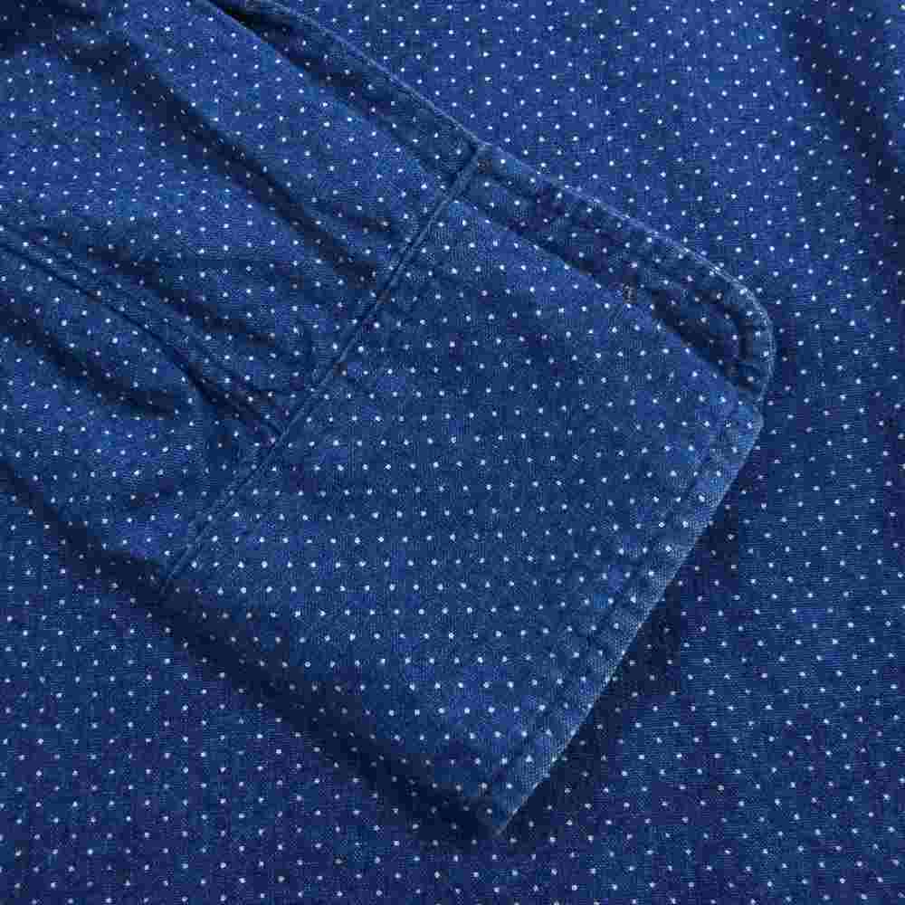 NEIGHBORHOOD ネイバーフッド 14AW 142AQNH-SHM03 DOT PULL OVER SHIRT ドット プルオーバー 長袖 シャツ インディゴブルー系 S【中古】