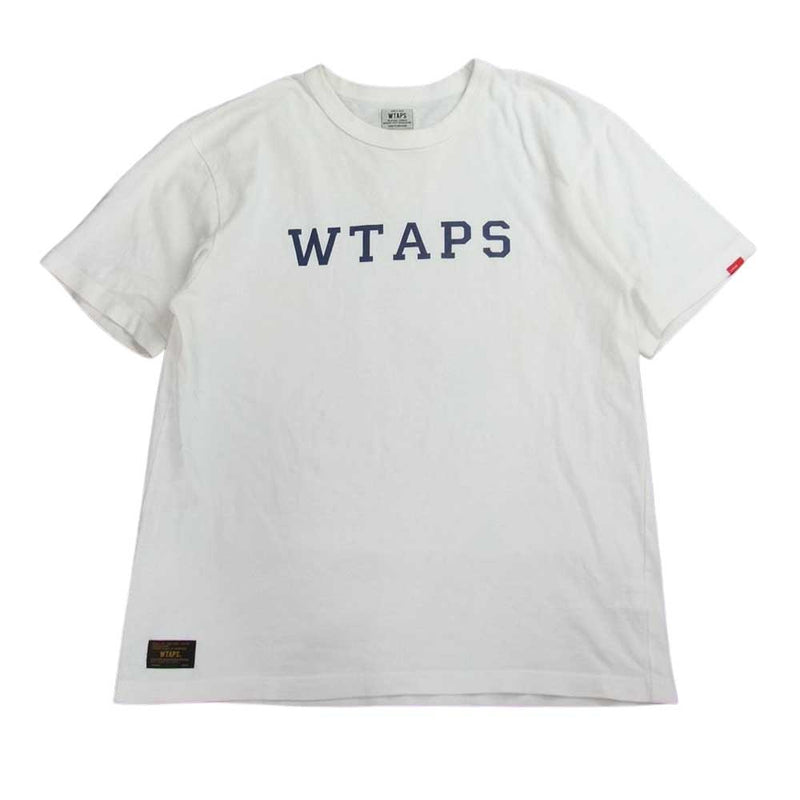 WTAPS  ダブルタップス カレッジ ロゴ Tシャツ M ホワイト