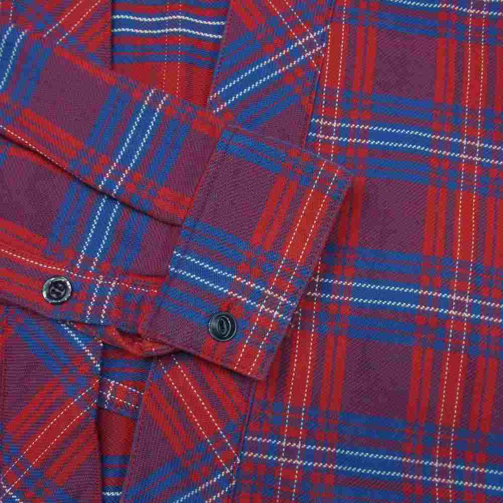 VISVIM ビズビム 0112305011001 LHAMO SHIRT GIZA ギザコットン ラモシャツ チェック ジャケット レッド系 ブルー系 2【中古】