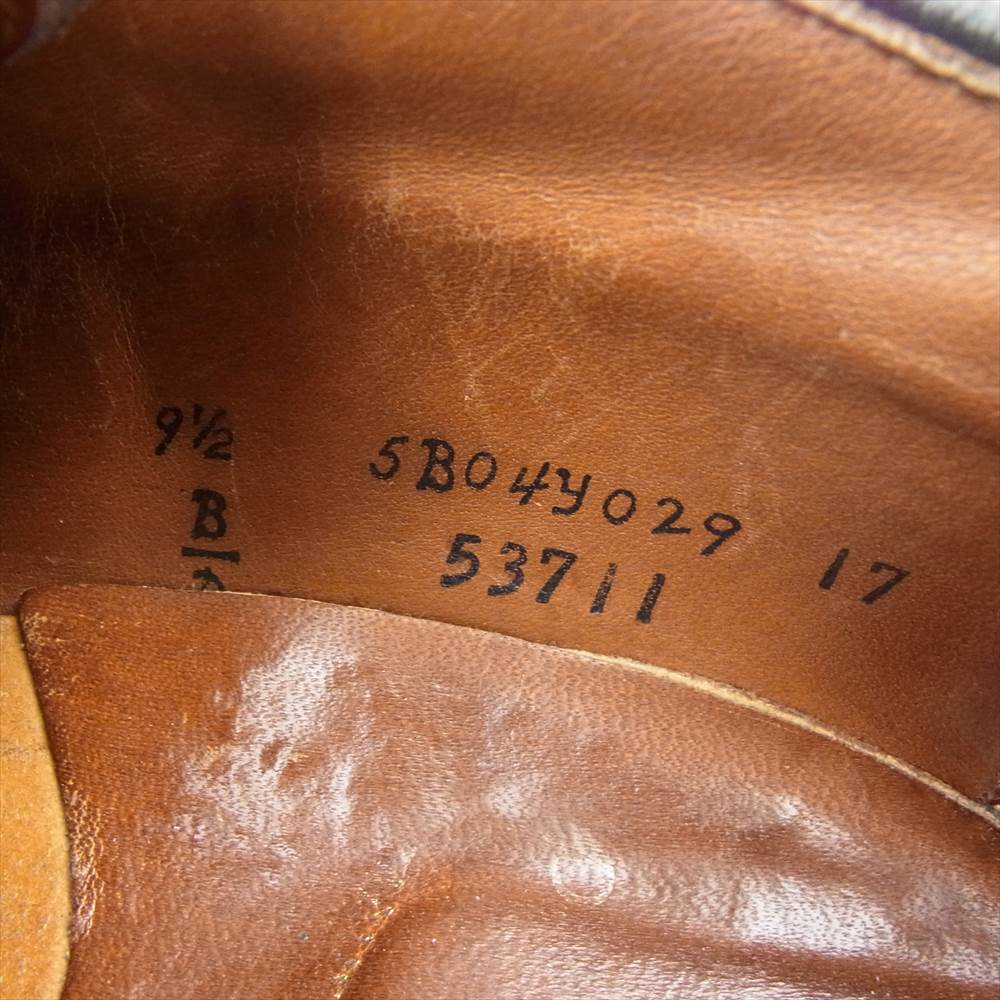 ALDEN オールデン 53711 Military Plain Toe Ox. ミリタリー プレーントゥ オックスフォード シューズ カーフレザー 379Xラスト ブラック系 9.5【中古】