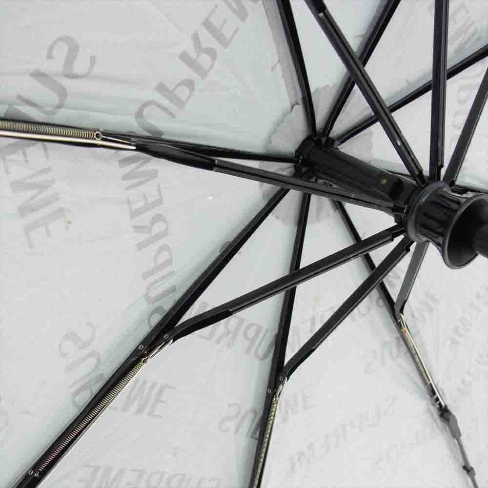 Supreme シュプリーム 16W ShedRain Reflective Repeat Umbrella シェドレイン リフレクター ロゴ総柄 ワンタッチ 折り畳み傘 アンブレラ グレー系 光沢のあるラメ入りグレー系【中古】