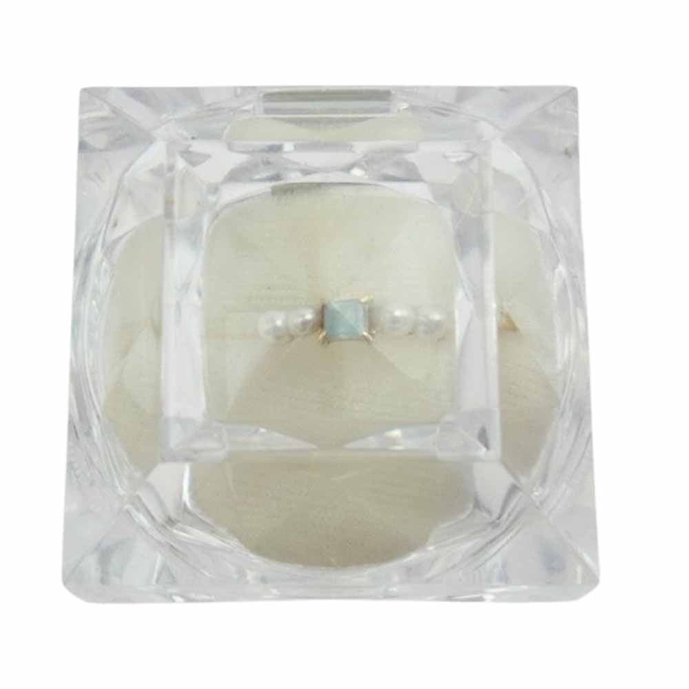 TASAKI タサキ K18 パール アクアマリン リング ゴールド系【中古】
