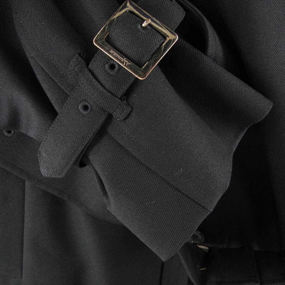 Aquascutum アクアスキュータム A9253061-99 着脱可能ライナー付 ウール シングル トレンチ コート ブラック系【中古】