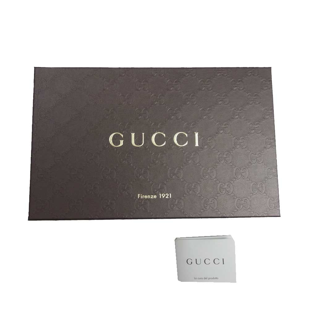 GUCCI グッチ 466507 マイクログッチ シマ ショルダー ウォレット バッグ オレンジ系【中古】