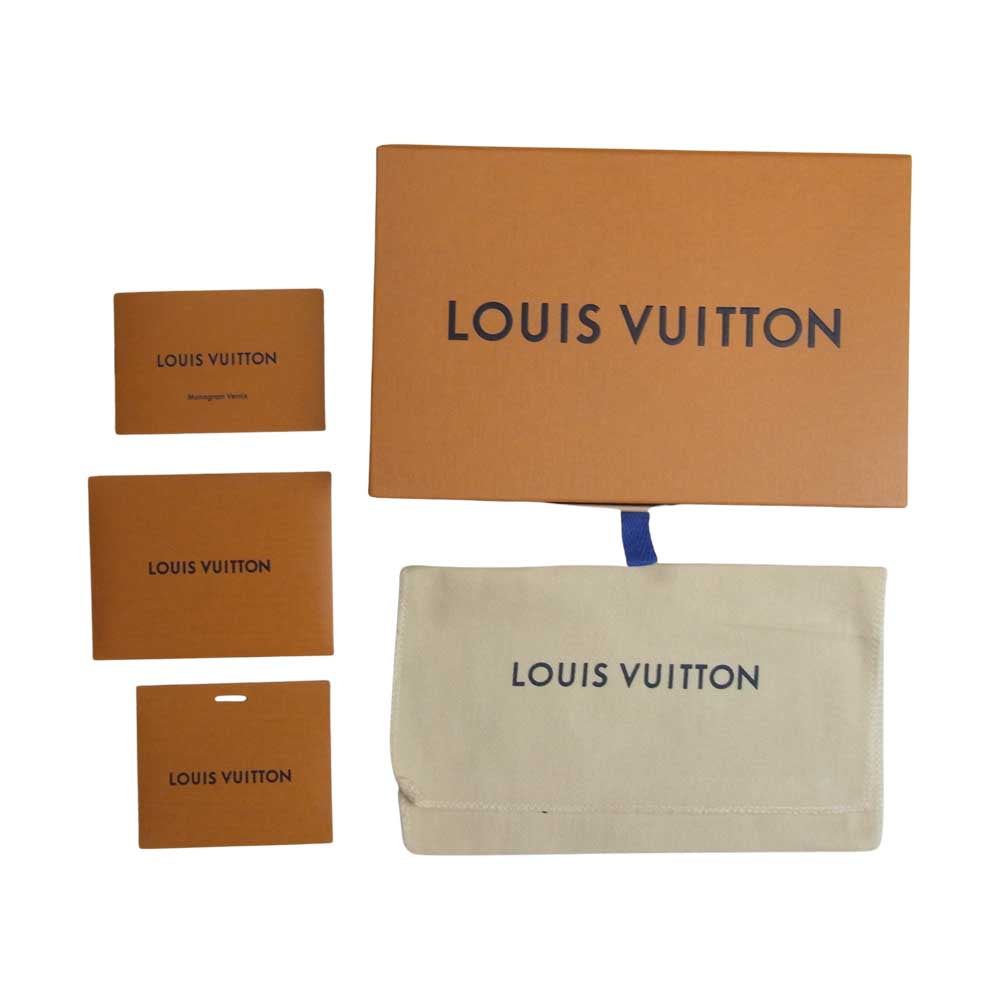 LOUIS VUITTON ルイ・ヴィトン M61912 モノグラム ポルトフォイユ チェリーウッド コンパクト 三つ折り 財布 ブラウン系 ブラック系【中古】