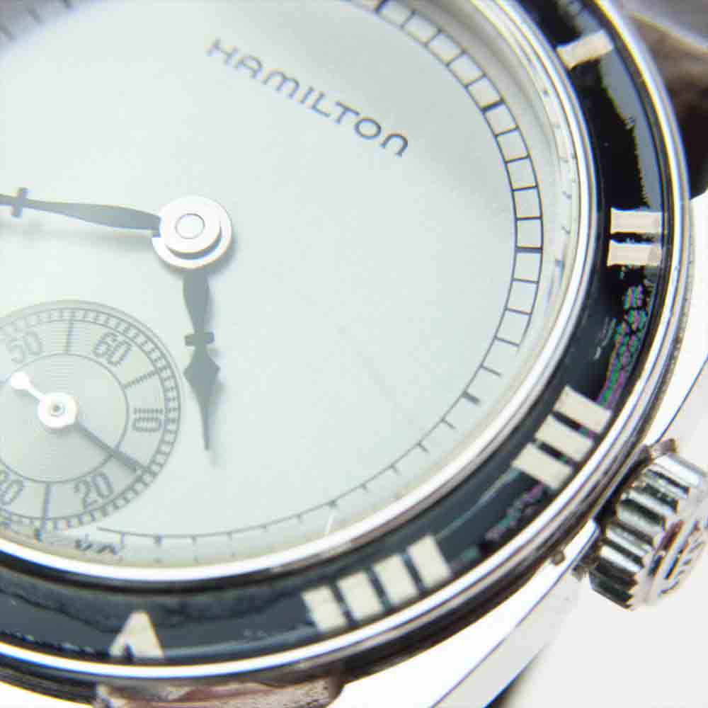 HAMILTON ハミルトン 6221 PIPING ROCK YANKEES WORLD CHAMPIONS 1928 パイピングロック ヤンキース 復刻モデル 手巻き 腕時計 ウォッチ ブラック系【中古】