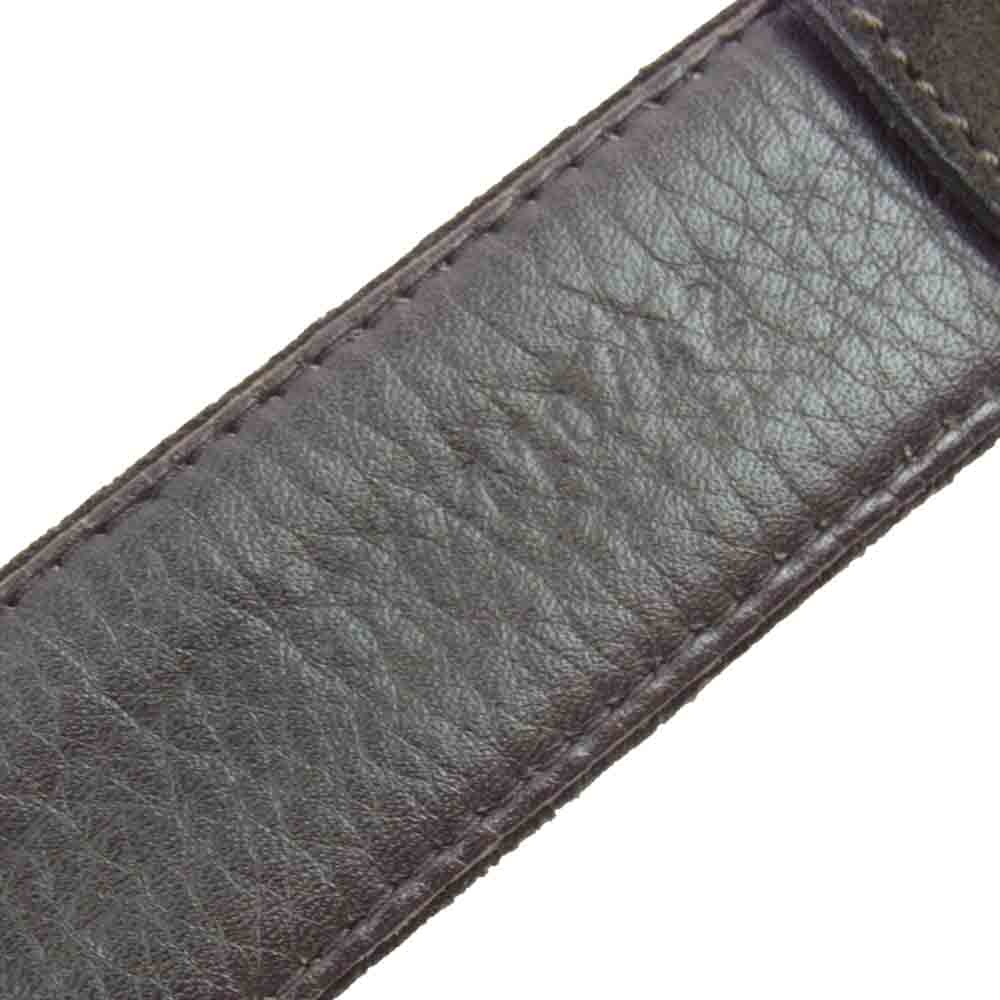 Ermenegildo Zegna エルメネジルドゼニア イタリア製 レザー スエード ベルト ダークブラウン系【中古】