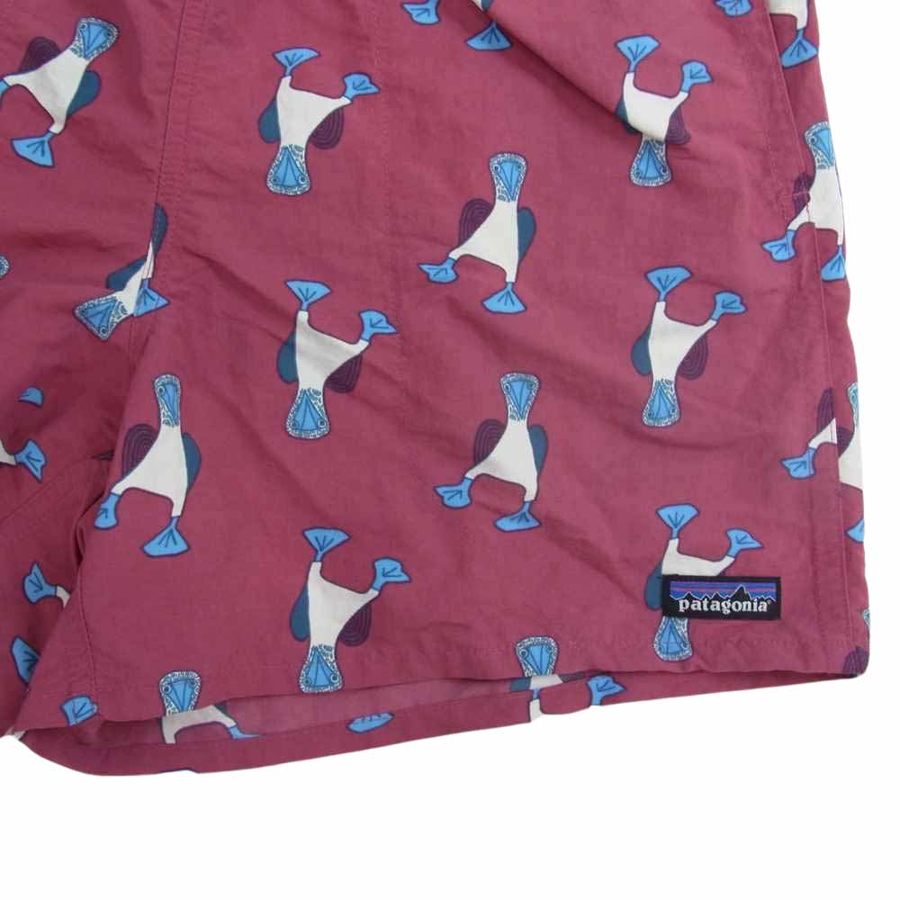 patagonia パタゴニア 21SS 57021 Baggies バギーズ ショーツ パンツ 総柄 カツオドリ エンジ系 M【中古】