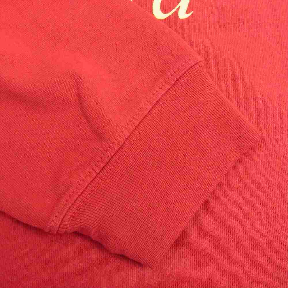 ポジティブメッセージ 国内正規品 Ladybird レディバード プリント 長袖 Tシャツ レッド系 M【中古】
