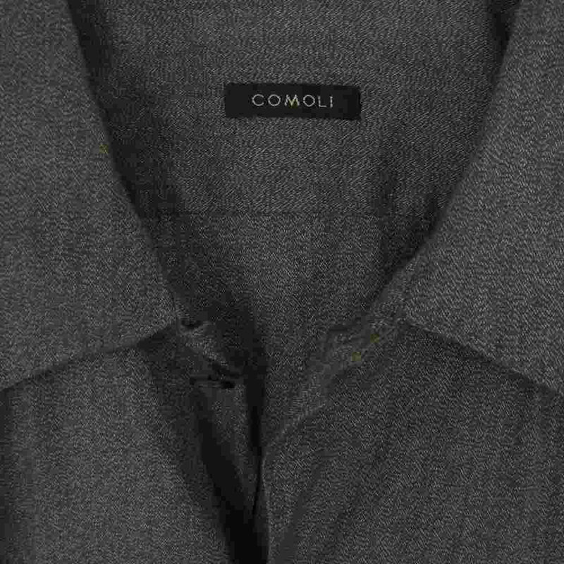 COMOLI コモリ 20AW S03-02005 ヨリ杢 オープンカラー シャツ グレー系 2【中古】