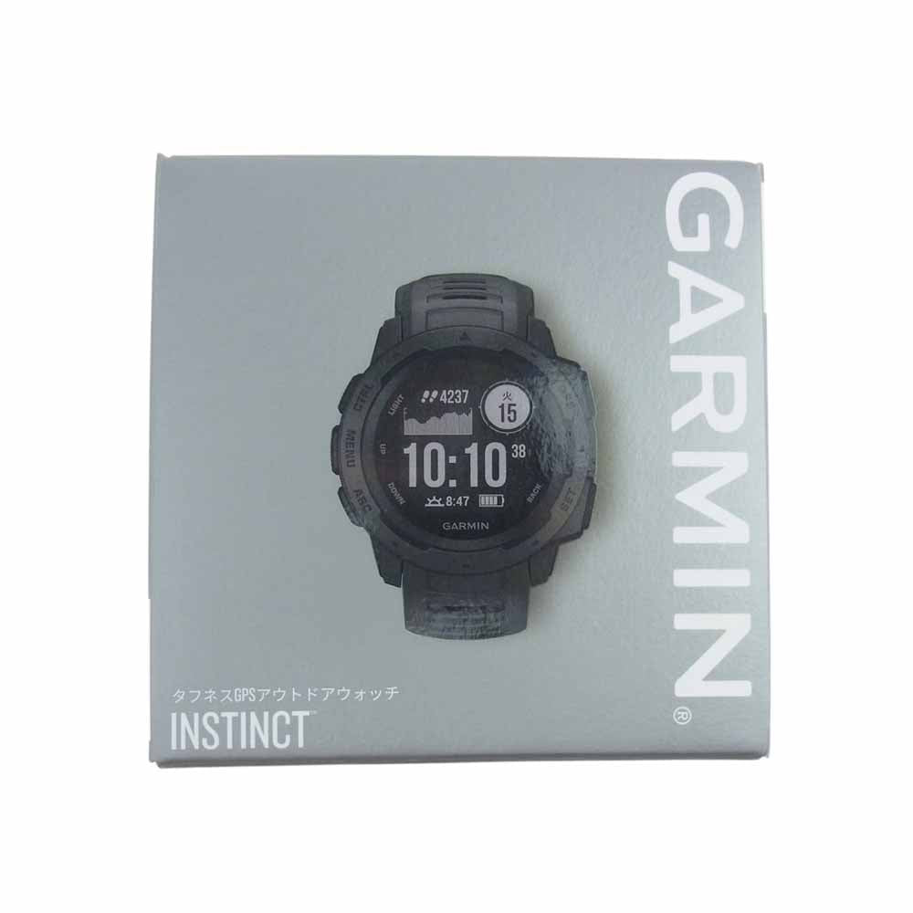 ガーミン 010-02064-12 INSTINCT タフネス GPS アウトドア ウォッチ スマート ウォッチ ダークグレー系【中古】