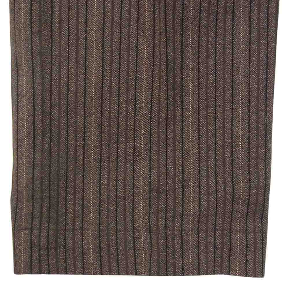 ORGUEIL オルゲイユ OR-1078 French Stripe Trousers ストライプ トラウザー パンツ ブラウン系 32【美品】【中古】