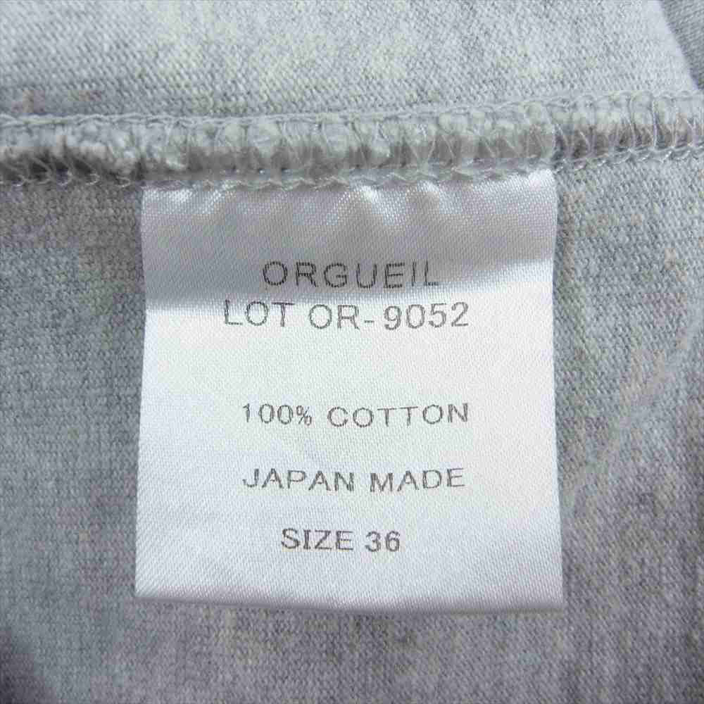 ORGUEIL オルゲイユ OR-9052D Printed T-Shirt Grey プリント Tシャツ グレー グレー系 36【美品】【中古】