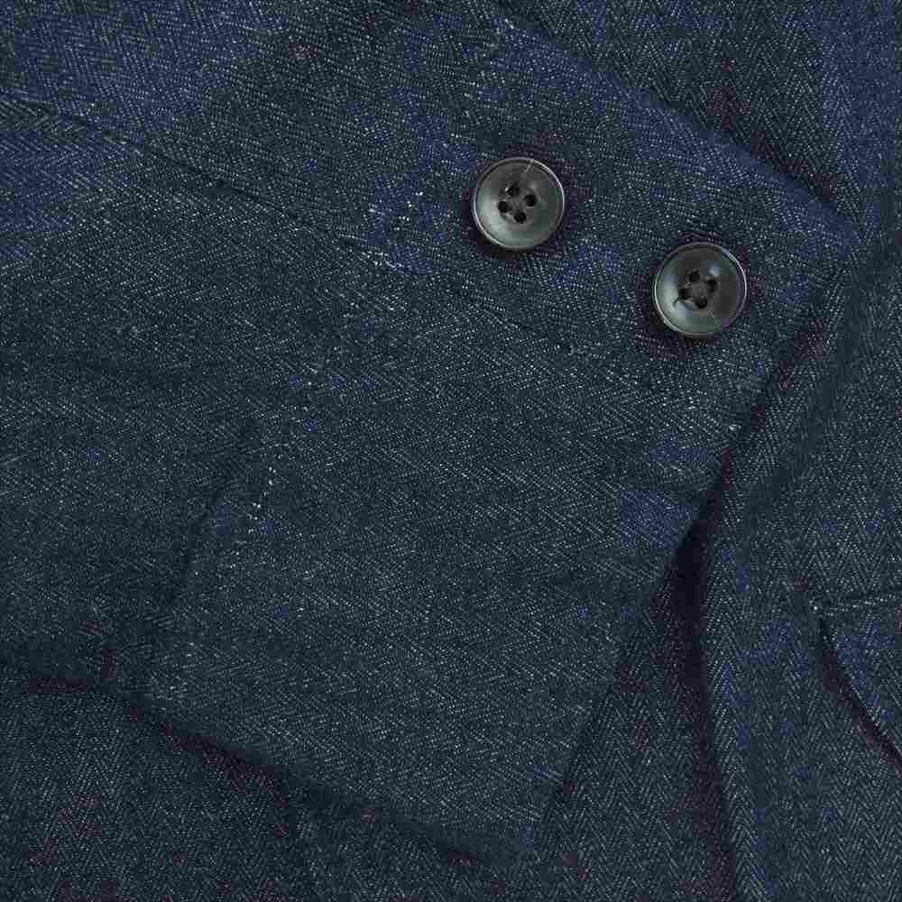 ORGUEIL オルゲイユ or-4093b/or-1045b/or-4094b Indigo Herringbone Jacket Trouserssers vest インディゴ ヘリンボーン ジャケット トラウザー ベスト セットアップ ダークネイビー系 38【美品】【中古】