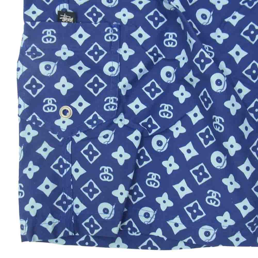 STUSSY ステューシー ステューシー モノグラム ショーツ ブルー系 32【中古】