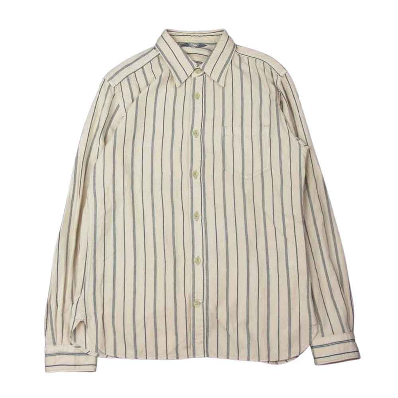 ORGUEIL オルゲイユ OR-5055B Stripe Work Shirt ストライプ ワーク 長袖 シャツ ベージュ ベージュ系【中古】