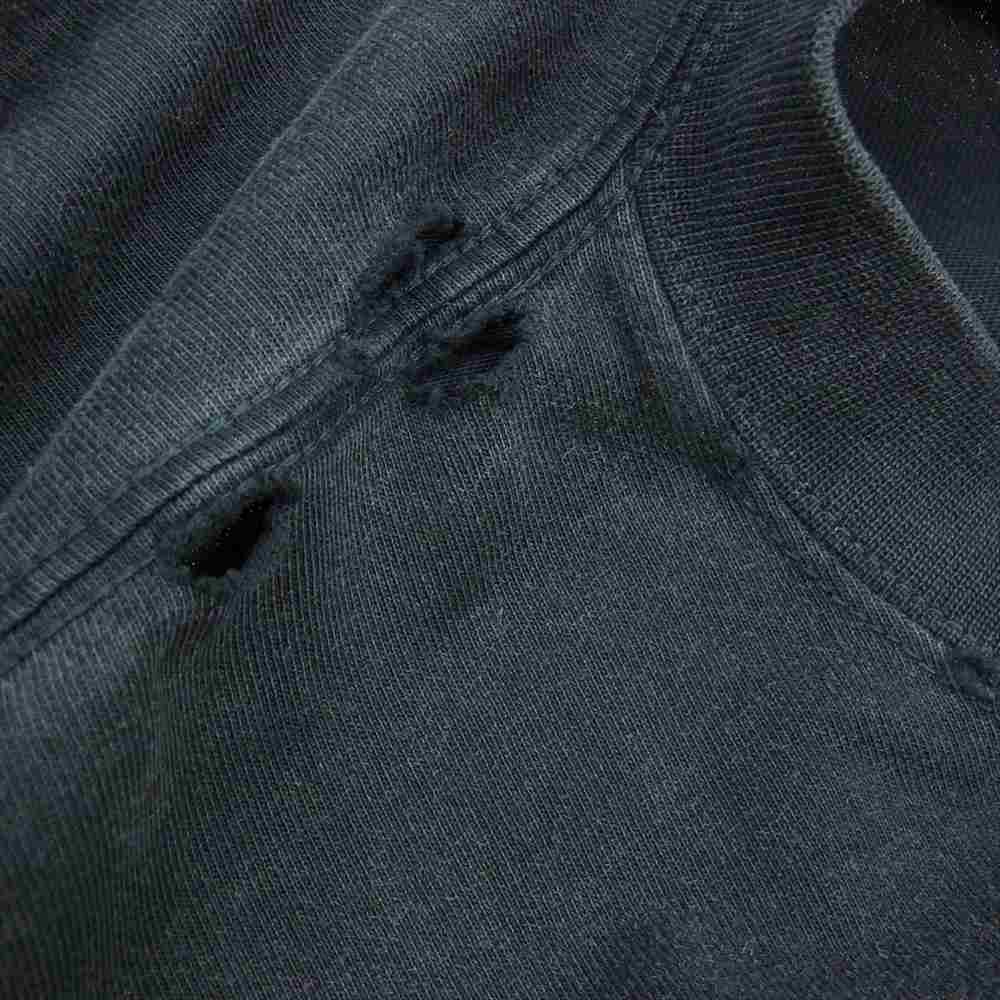 BALENCIAGA バレンシアガ 698227 TMM08 国内正規品 B AUTHENTIC PATCHED パッチ ロングスリーブ Tシャツ ブラック系 L【中古】