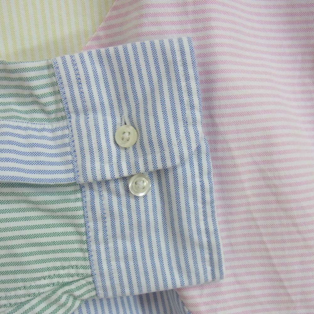 Brooks Brothers ブルックスブラザーズ 100188045 コットン オックスフォード キャンディストライプ ダイヤゴナル ファン ボタンダウン シャツ マルチカラー系 L【美品】【中古】