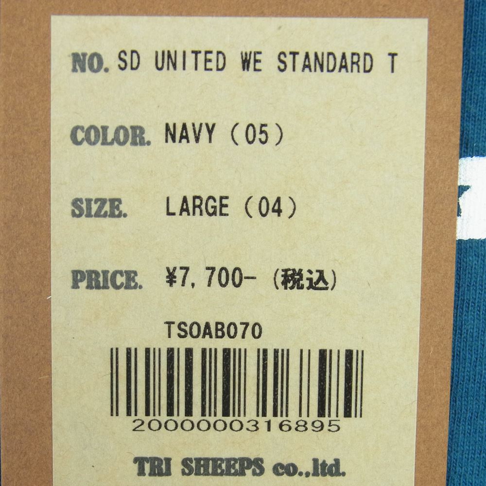 STANDARD CALIFORNIA スタンダードカリフォルニア SD UNITED WE STANDARD T プリント 半袖 Tシャツ NAVY(05) L【中古】