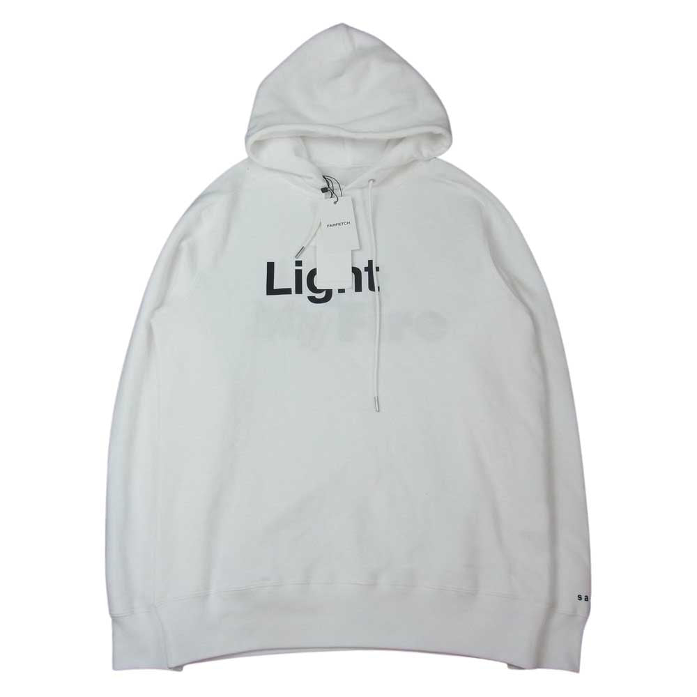 Sacai サカイ 22SS 22-0356S LIGHT Fire Hoodie プリント プルオーバー パーカー ホワイト系 2【美品】【中古】 Sacai サカイ 22SS 22-0356S LIGHT Fire Hoodie プリント プルオーバー