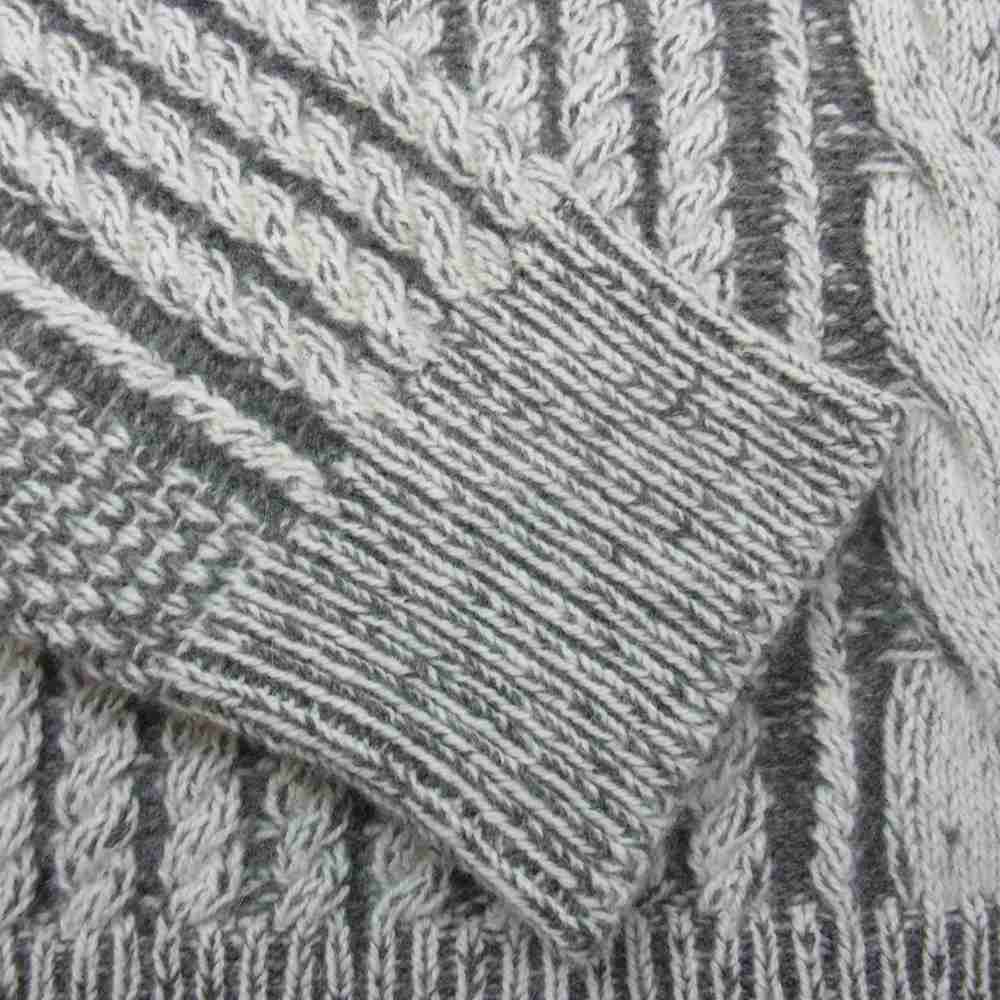 junhashimoto ジュンハシモト 1091720005 PLATING CABLE KNIT ケーブルニット グレー系 2【中古】