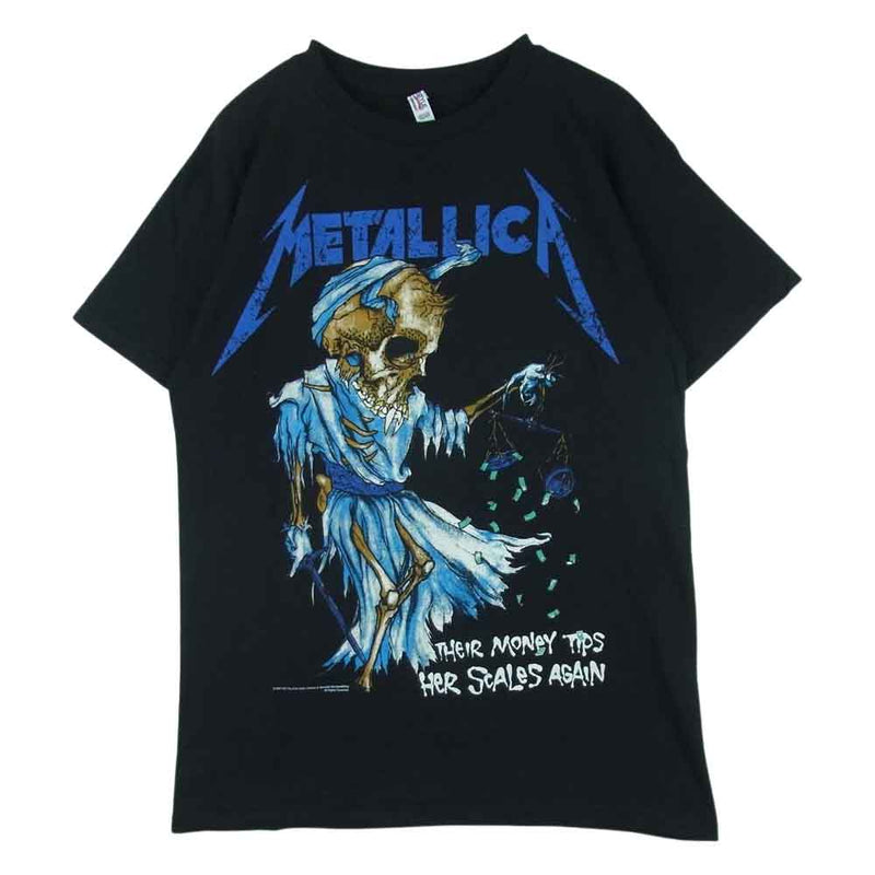 オールド Metallica メタリカ コピーライト入り パスヘッド バンド 半袖 Tシャツ メキシコ製 ブラック系 M【中古】