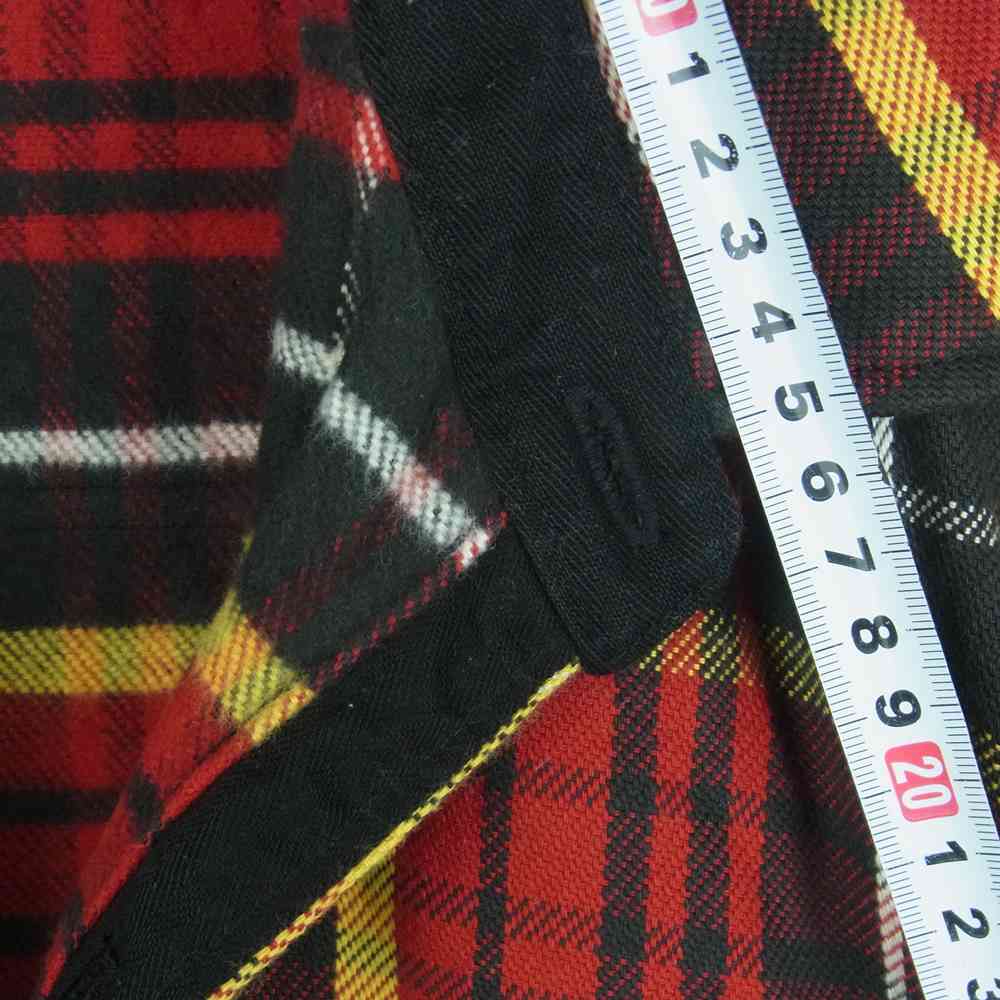 THE FLAT HEAD ザフラットヘッド コットン チェック ネル 長袖 シャツ 日本製 レッド系 イエロー系 S 36【中古】