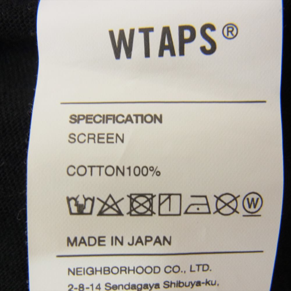 WTAPS ダブルタップス LONG LIVE WTAPS プリント 半袖 Tシャツ ブラック ブラック系 X 03【中古】