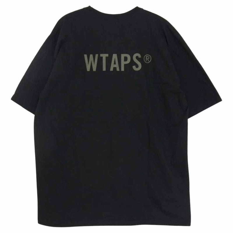 WTAPS ダブルタップス Ｔシャツ 21SS 211PCDT-ST08S V/ SS TEE バックロゴ プリント 半袖 Tシャツ ブラック系 X 04