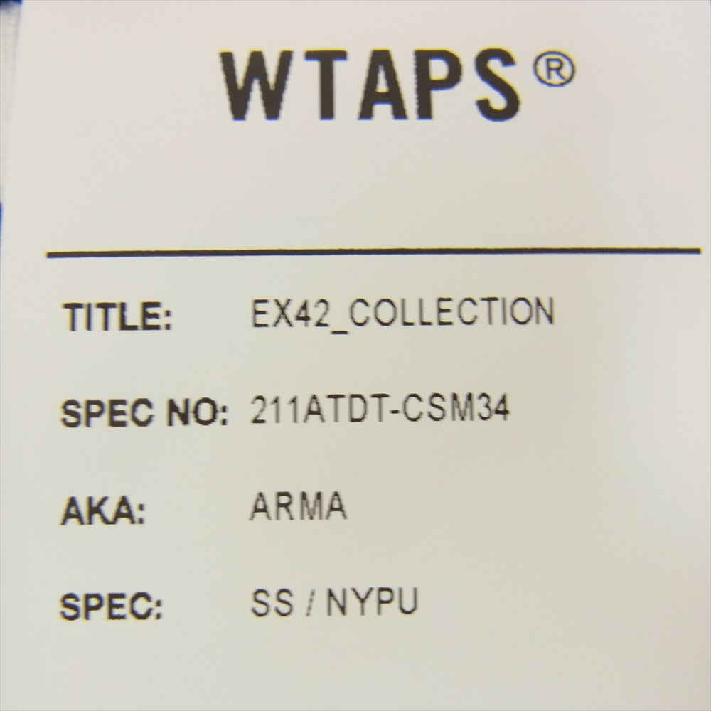WTAPS ダブルタップス 21SS 211ATDT-CSM34 ARMA SS NYPU モックネック ジャージ 半袖 Tシャツ ブラック系 X 04【中古】