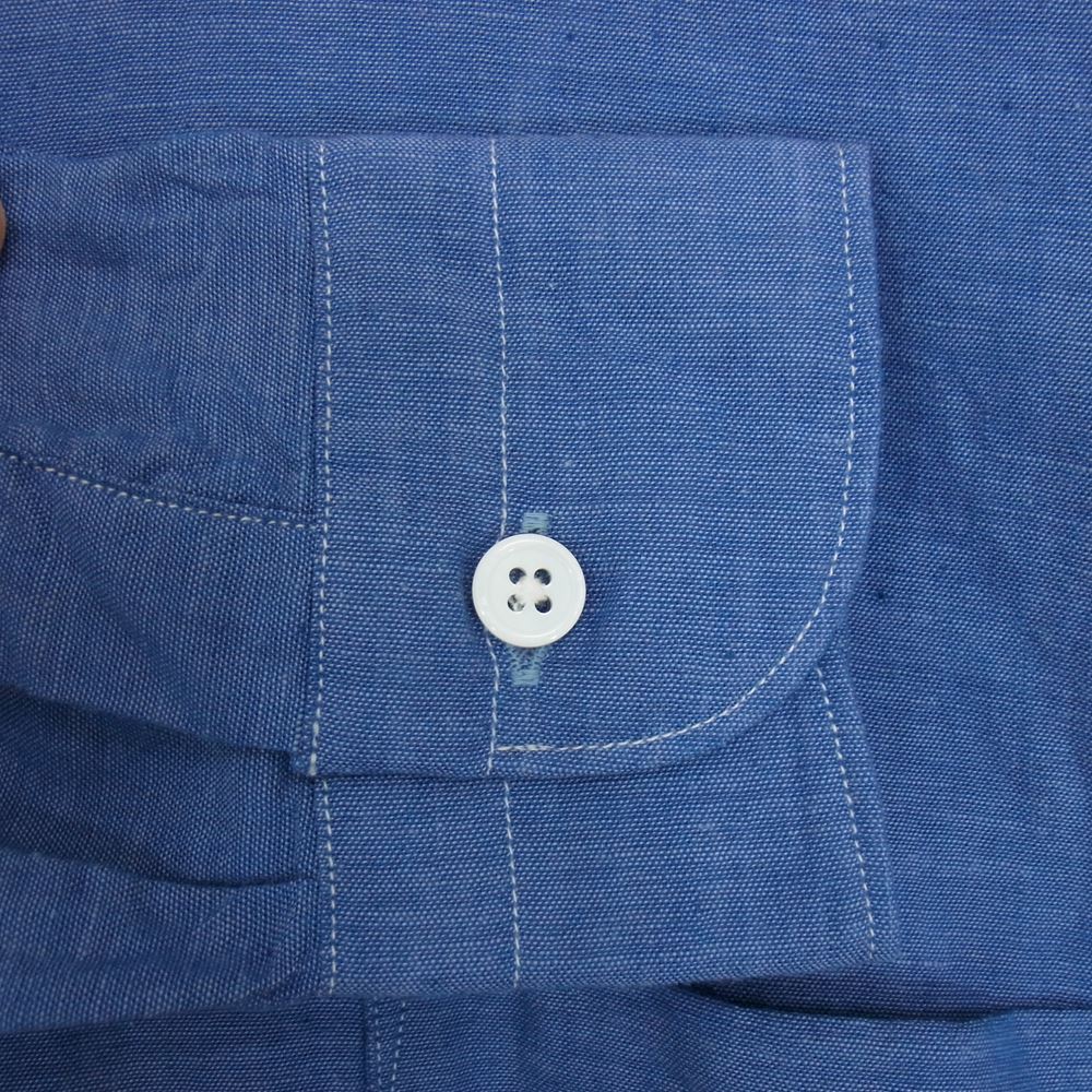 COMOLI コモリ 15AW 15F-02003 ベタシャン 長袖 コモリシャツ ブルー系 1【新古品】【未使用】【中古】