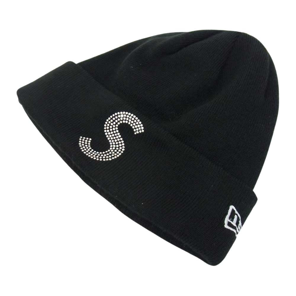 Supreme シュプリーム 21SS New Era Swarovski S Logo Beanie ニューエラ スワロフスキー Sロゴ ビーニー ニット帽 ブラック系【中古】