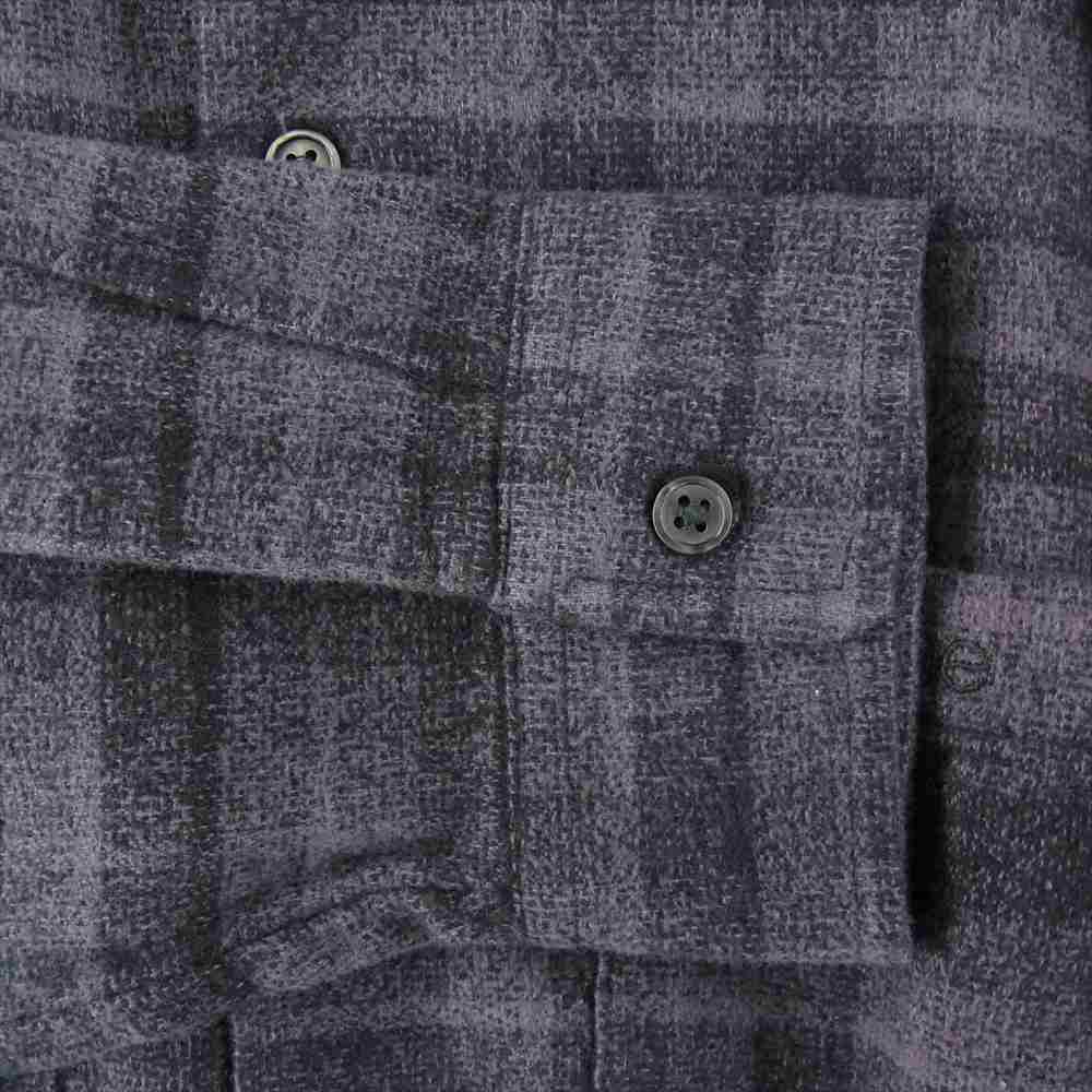 Supreme シュプリーム 21SS Plaid Flannel Shirt プレイド フランネル チェック 長袖 シャツ ダークグレー系 M【美品】【中古】